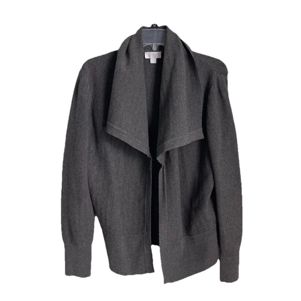 Carlisle New York Gray Open Front Cardigan Sweater Women's
